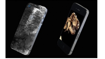 Stuart Hughes begins selling custom iPhone made of prehistoric meteor and T-Rex tooth