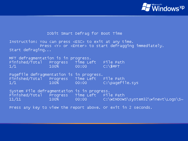 Windows Vista Defragmentation How Long