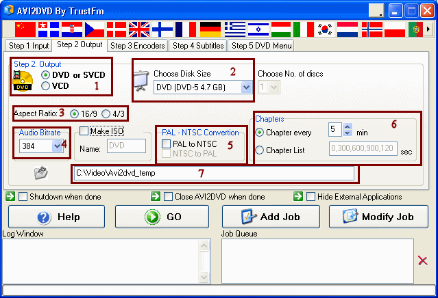 DVD Output Settings