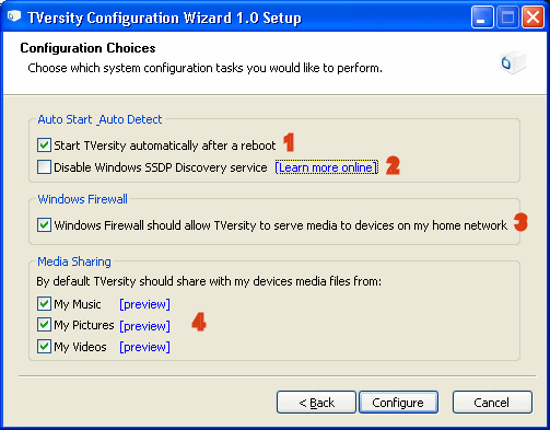 Configuration Choices