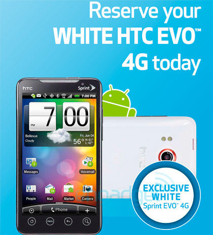 Best Buy to offer HTC EVO 4G in white