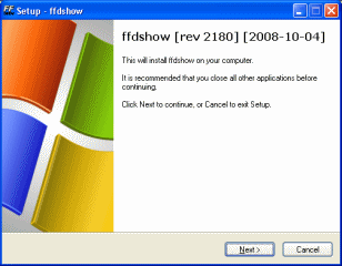 Install ffdshow and Windows Media Player