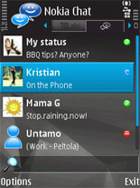 Nokialta GPS:�� k�ytt�v� Chat -sovellus